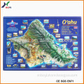 Printed CMYK promotion embossed map/PVC embossed map/3D embossed map